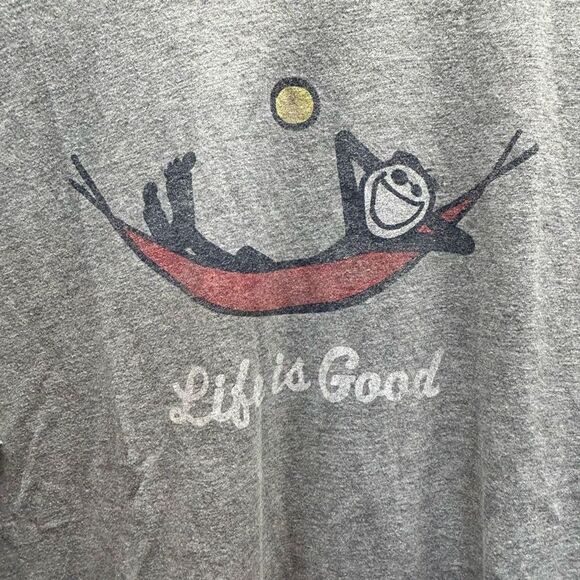 Life is Good Jake Hammock Size Medium (M) Grey Crusher T-Shirt - Picture 3 of 5